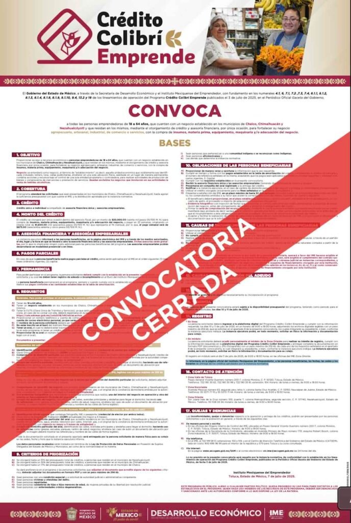 Imagen para nota de los resultados del crédito colibrí edomex 2025