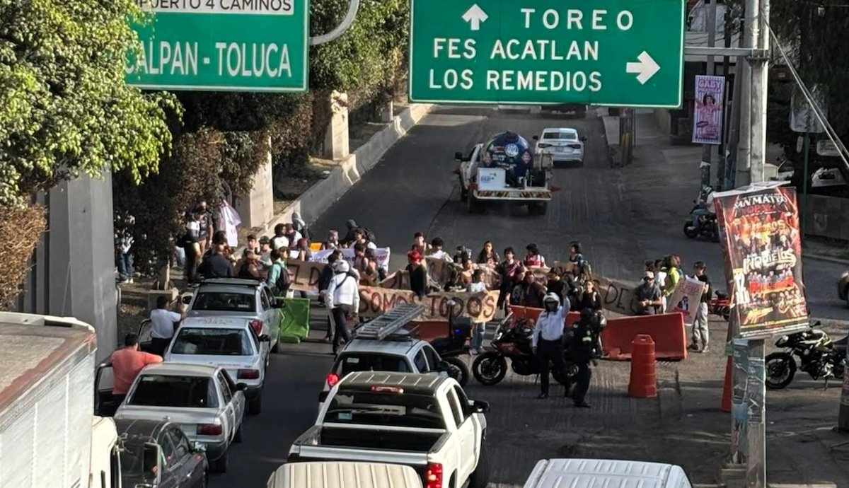 bloqueo periférico norte hoy fes acatlan
