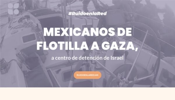 foto para nota de los Mexicanos de flotilla a Gaza, a centro de detención de Israel
