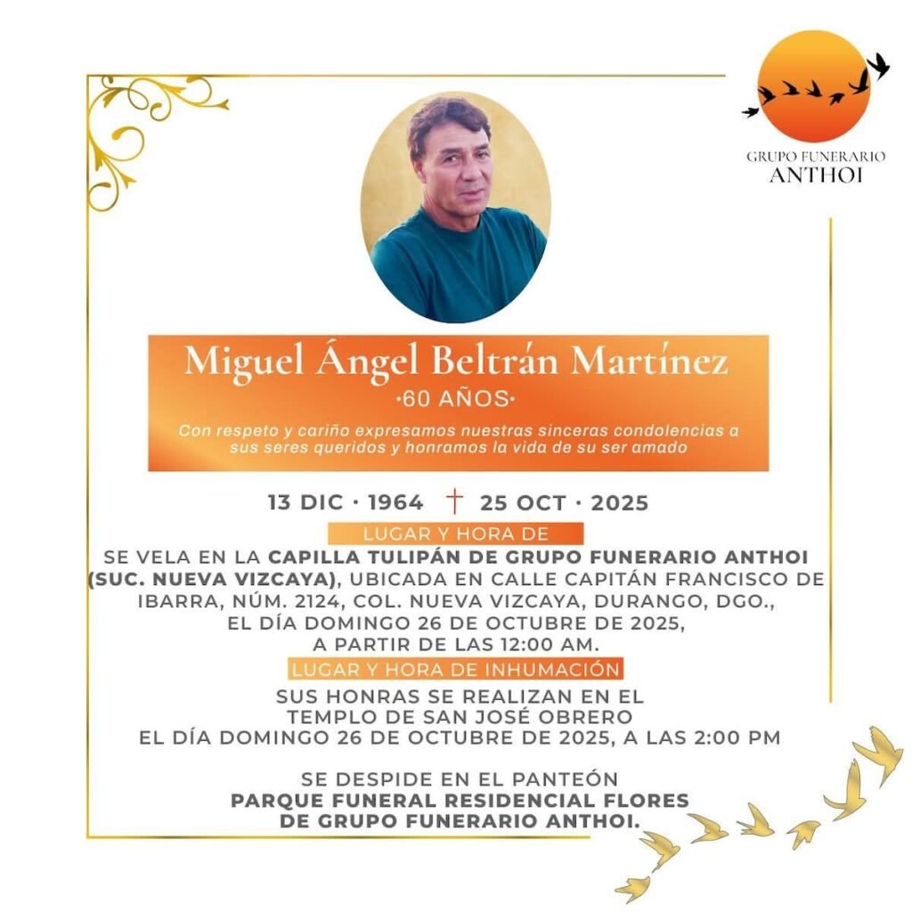 Foto de Miguel Ángel Beltrán, periodista asesinado en Durango