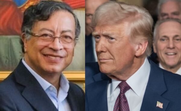 foto de trump y petro