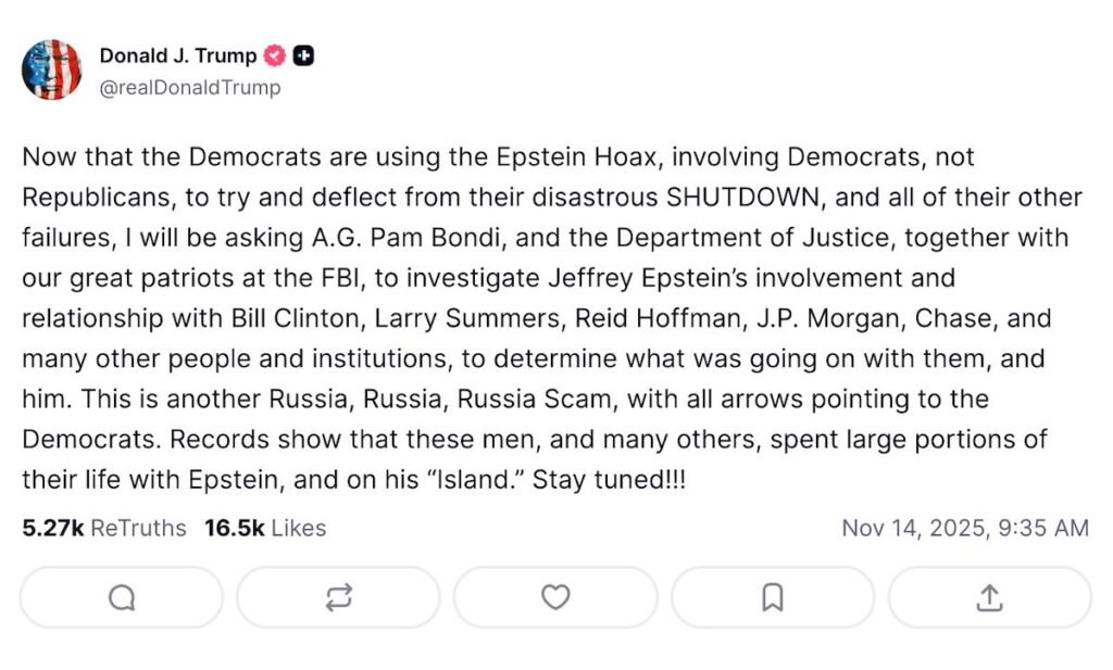 Imagen para nota del caso epstein y bill clinton