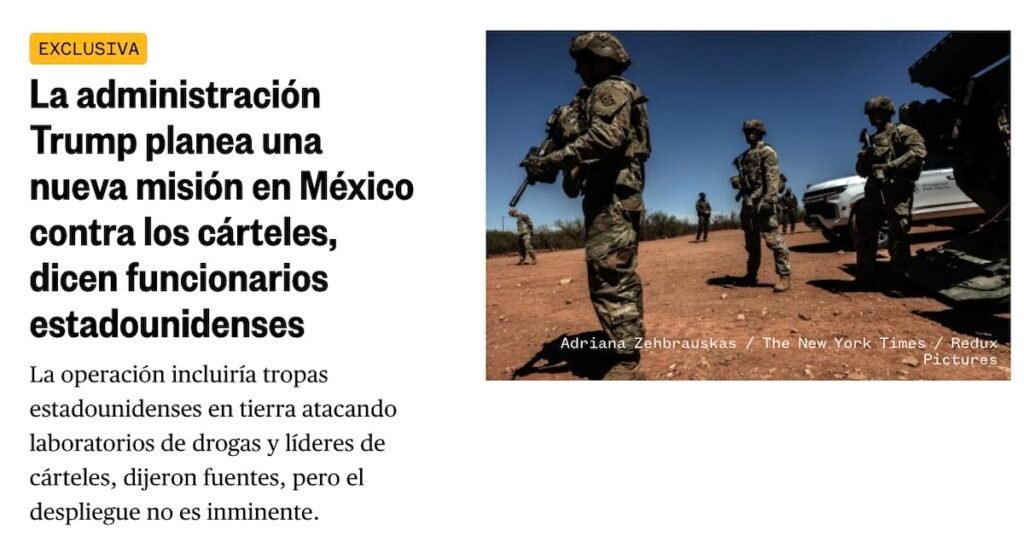 foto para nota del gobierno de Trump planea operaciones terrestres contra el narco en México