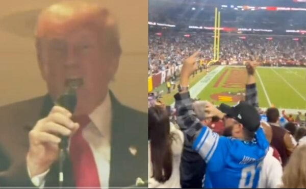 foto de trump y los abucheos en el partido de la NFL