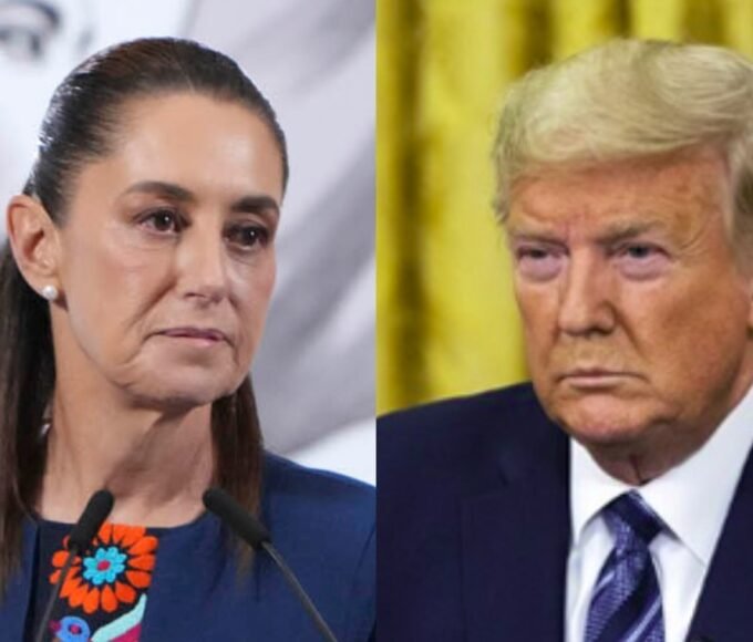 foto de trump y sheinbaum para nota de envío de tropas de eu a méxico