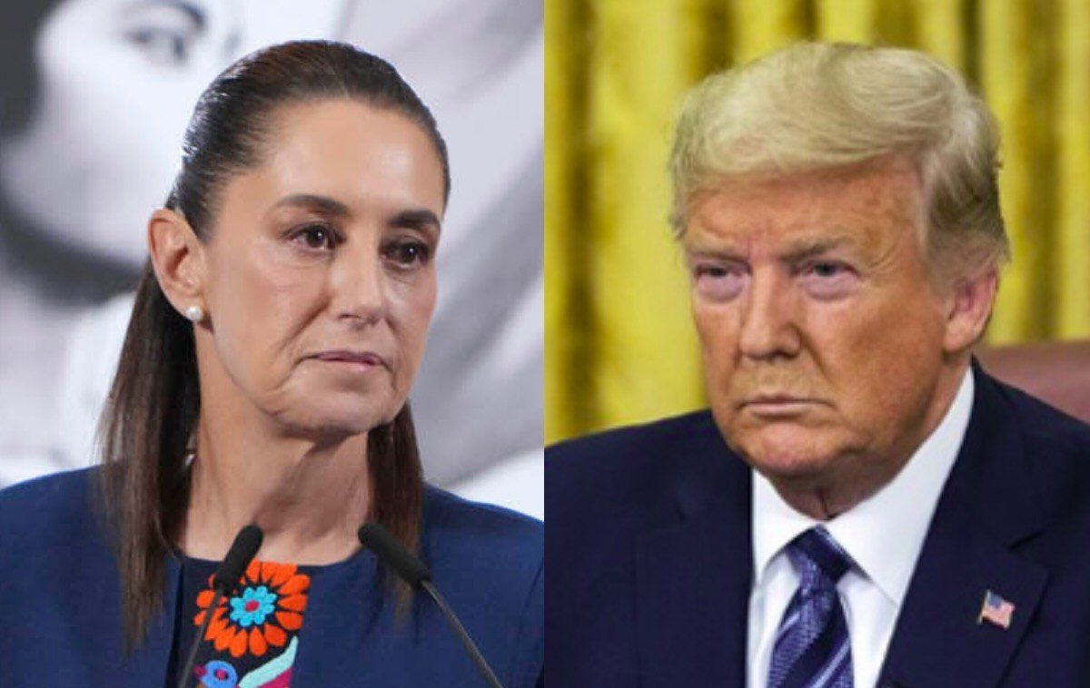 foto de trump y sheinbaum para nota de envío de tropas de eu a méxico