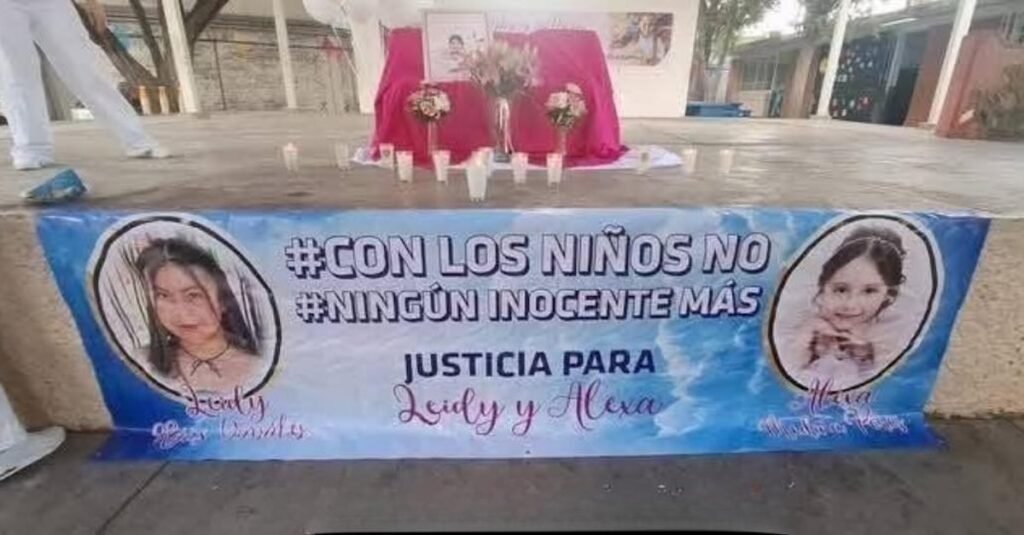 foto de pancarta que exige justicia por leydi y alexa, niñas asesinadas en badiraguato, sinaloa