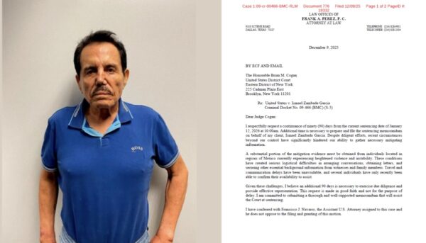 Defensa del Mayo Zambada pide retrasar sentencia
