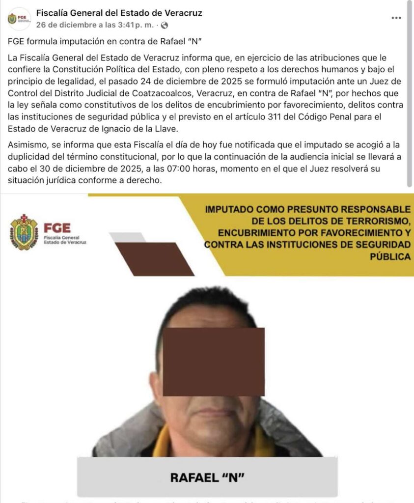 imagen del periodista de veracruz acusado de terrorismo