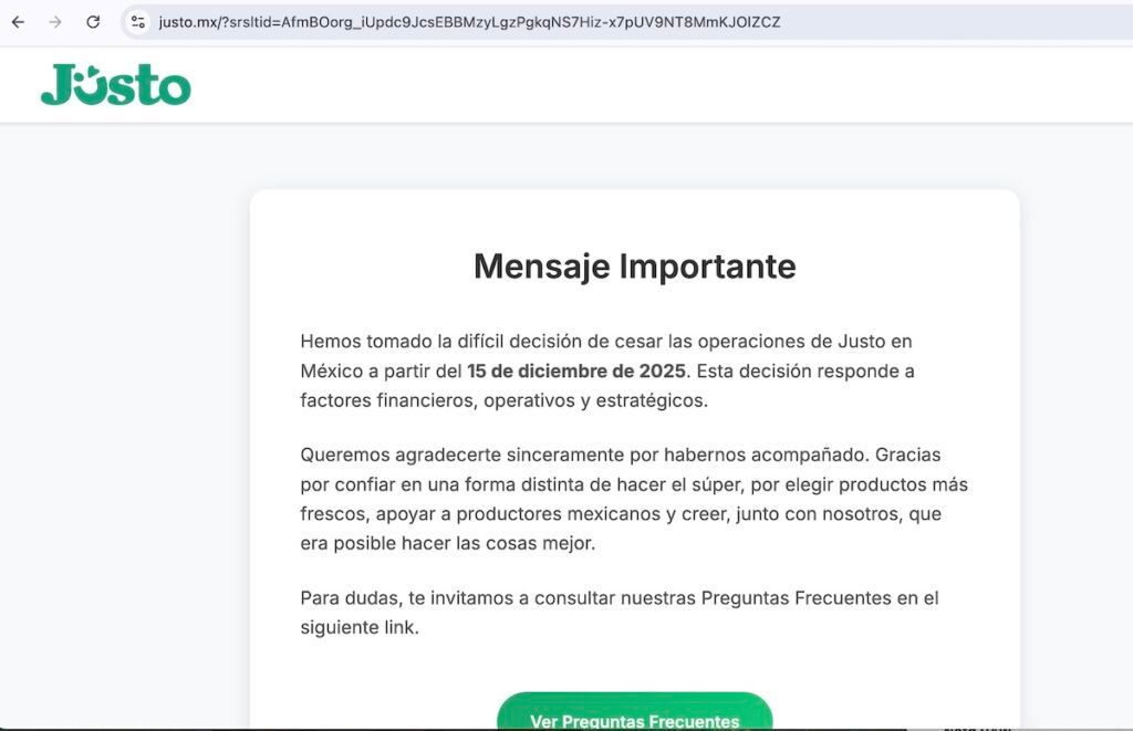 justo méxico pedidos reembolsos