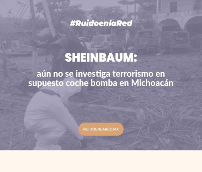 foto del supuesto coche bomba que explotó en coahuayana, michoacán