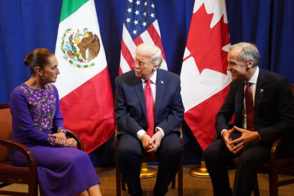 foto de Sheinbaum, Trump y Carney