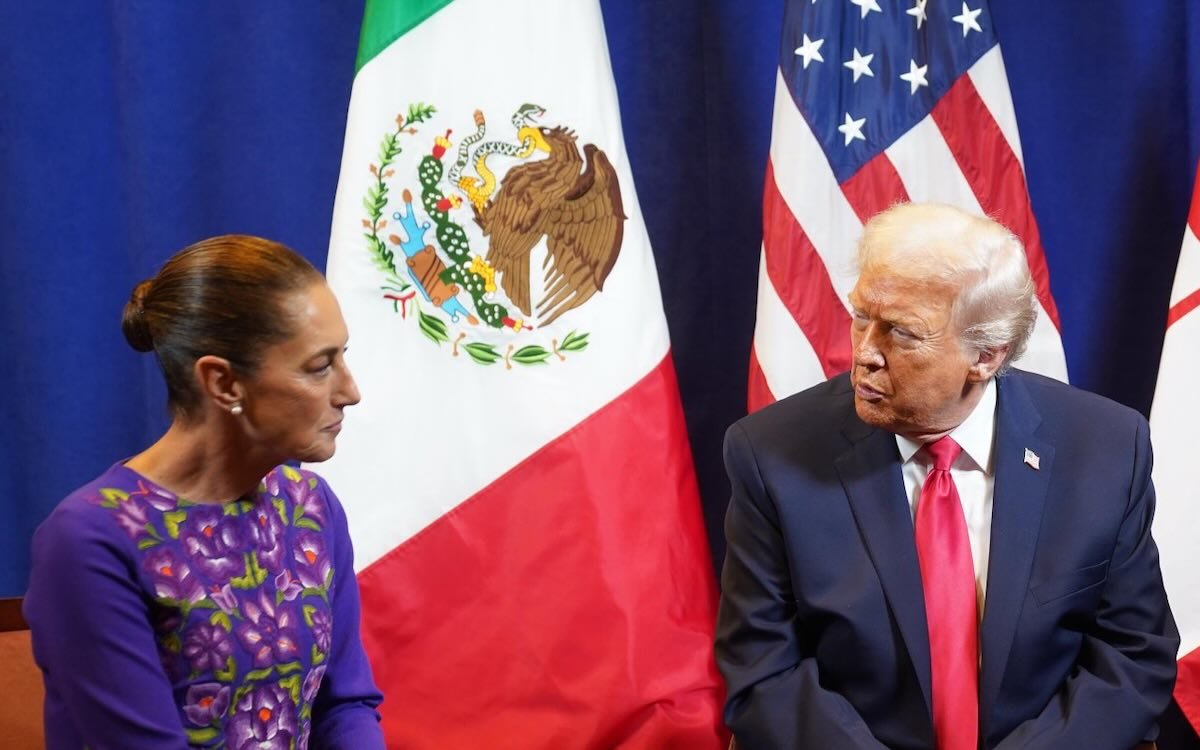 foto de sheinbaum y trump para nota de las aguas negras en tijuana