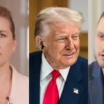 foto de trump y los primeros ministros de dinamarca y groelandia