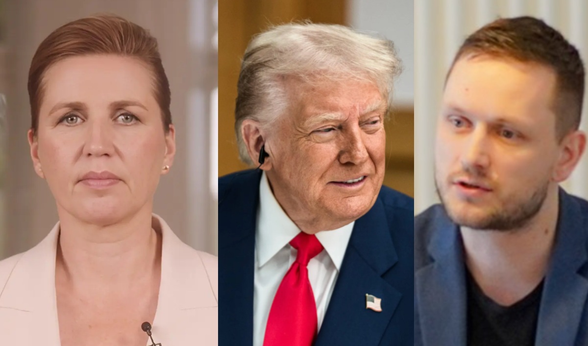 foto de trump y los primeros ministros de dinamarca y groelandia