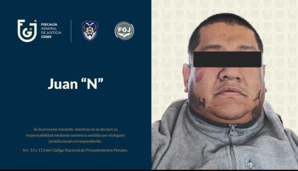 Fiscalía de la CDMX: Juan 'N', alias 'El Seven' fue reaprehendido por incumplimiento de obligaciones procesales