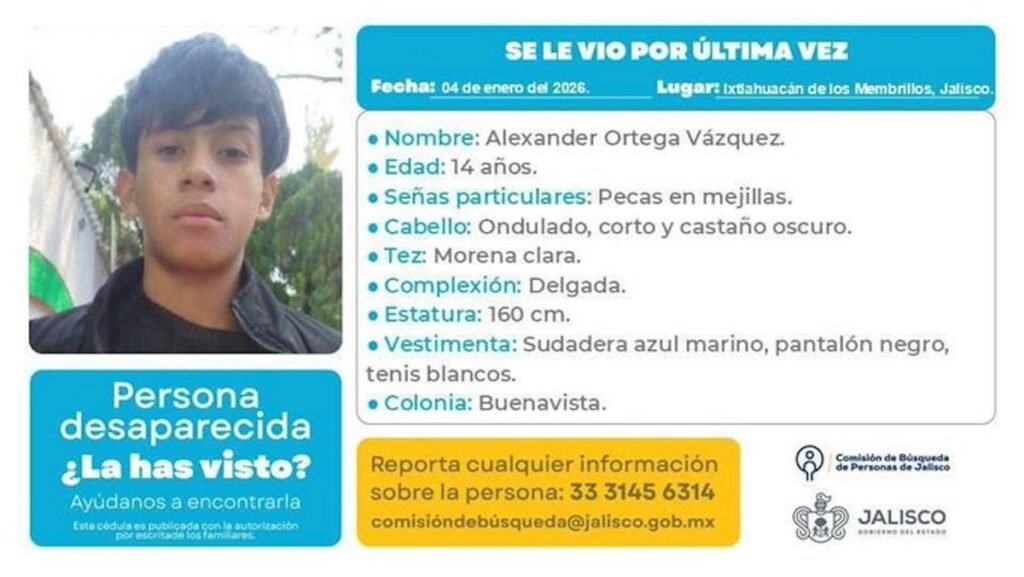 Cinco adolescentes son reportados como desaparecidos en Ixtlahuacán, Jalisco