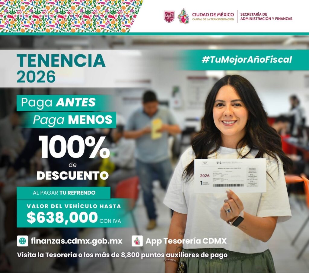 Pago tenencia vehicular 2026 en CDMX