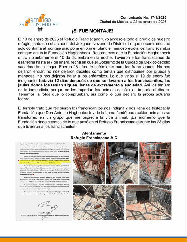 Refugio Franciscano asegura que sí fue montaje 
