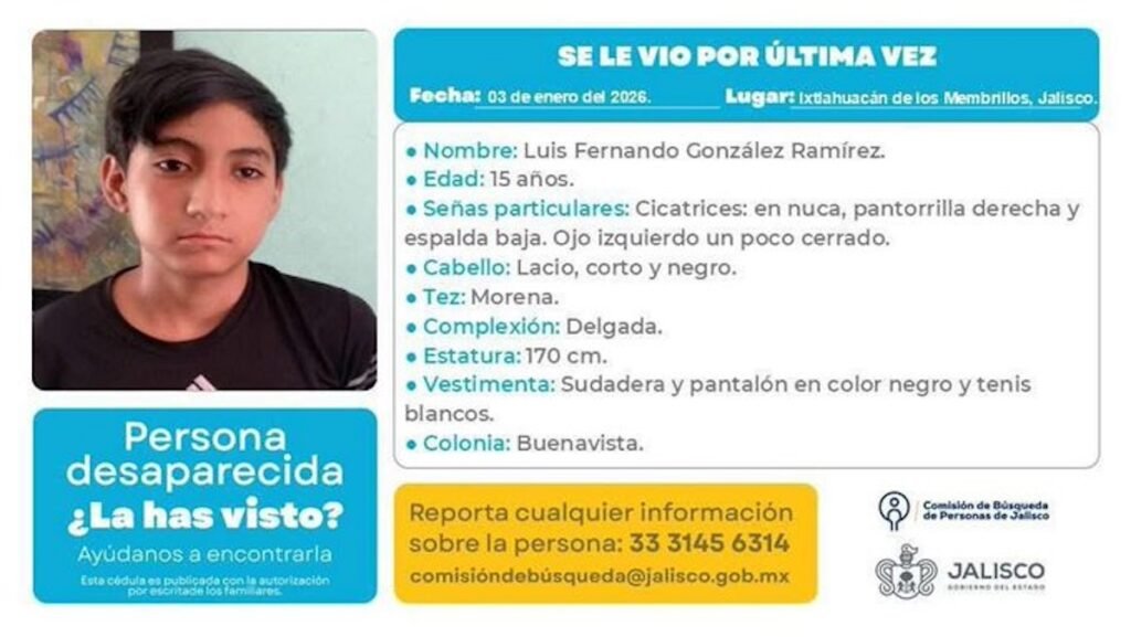 Cinco adolescentes son reportados como desaparecidos en Ixtlahuacán, Jalisco