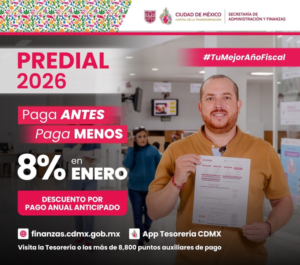 Pago del predial 2026 en CDMX: ¿cómo obtener el descuento?  