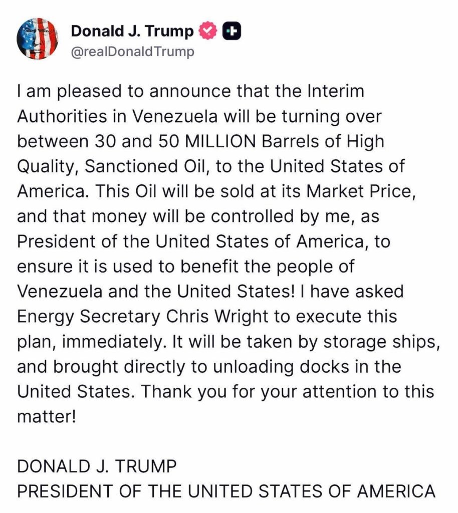 trump petróleo venezuela