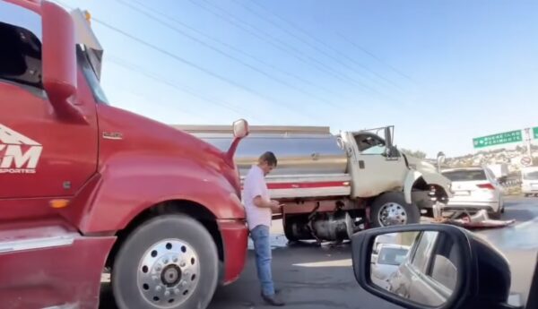 Accidente en la Chamapa-Lechería hoy