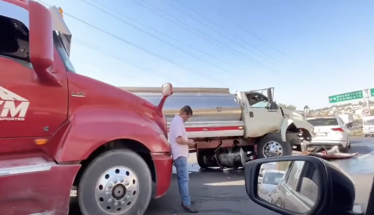 Accidente en la Chamapa-Lechería hoy