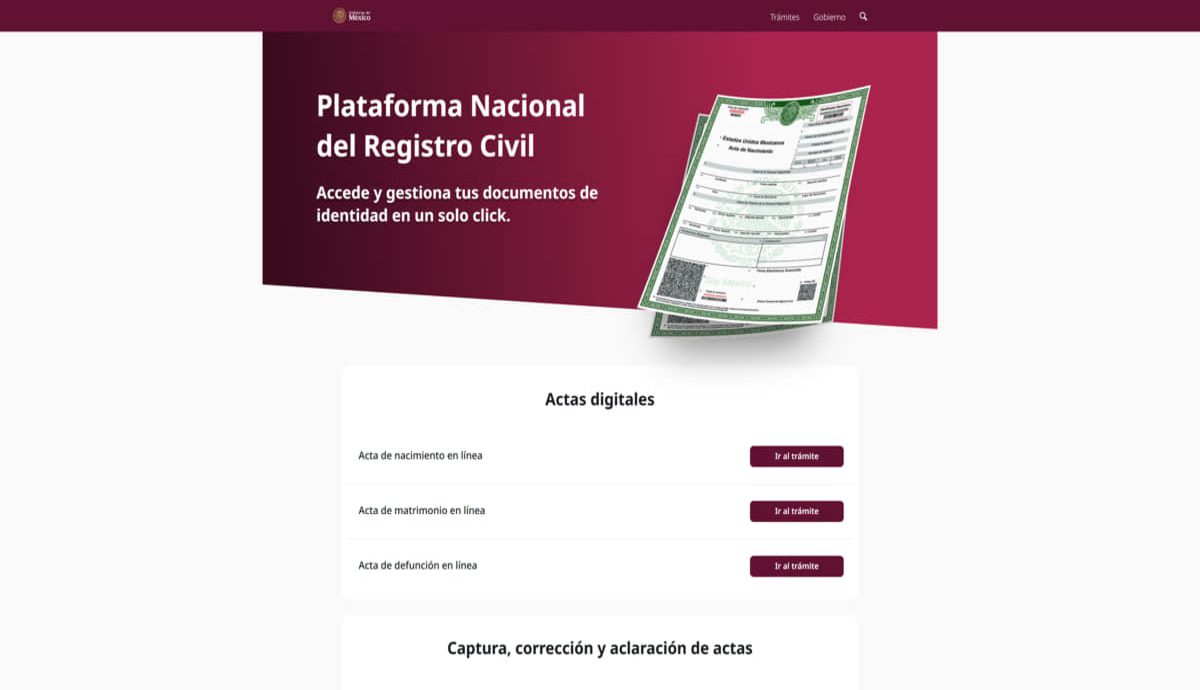 Acta de nacimiento digital