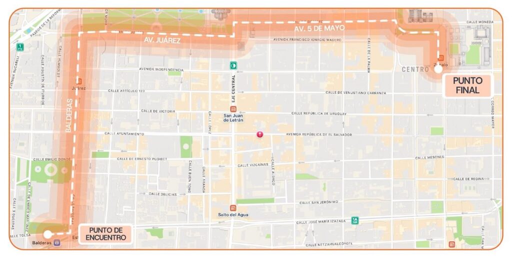 Marcha de trabajadores del Metro hoy