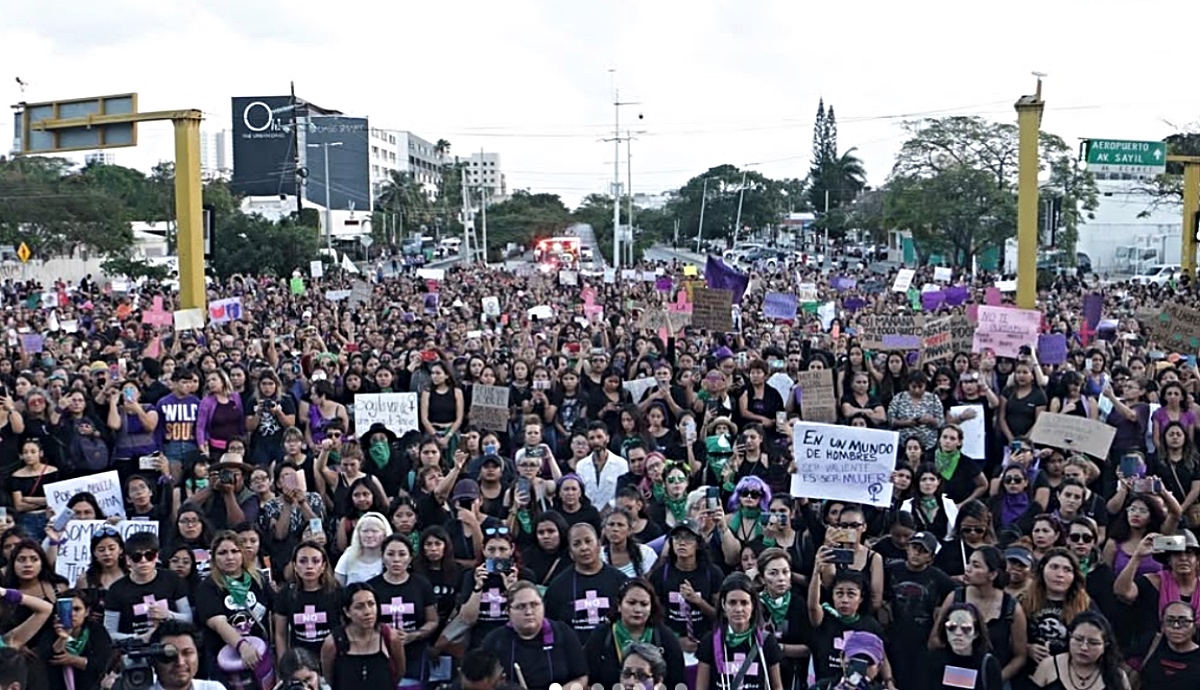 Marcha 8M 2026 en Cancún