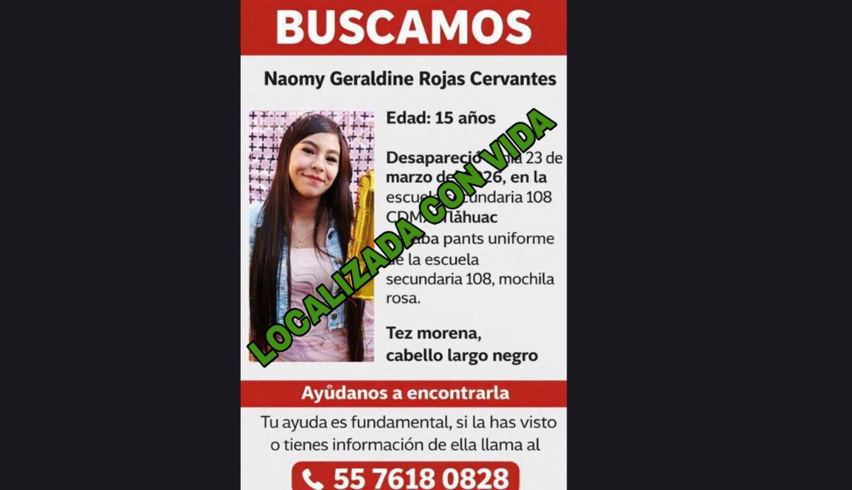 Localizan con vida a Noamy Geraldine, menor que fue sustraída por hombre que fingió ser su hermanastro