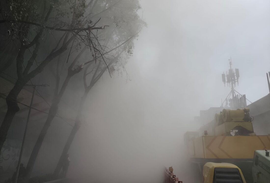 foto del derrumbe de edificio en san antonio abad