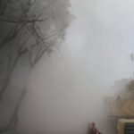 foto del derrumbe de edificio en san antonio abad