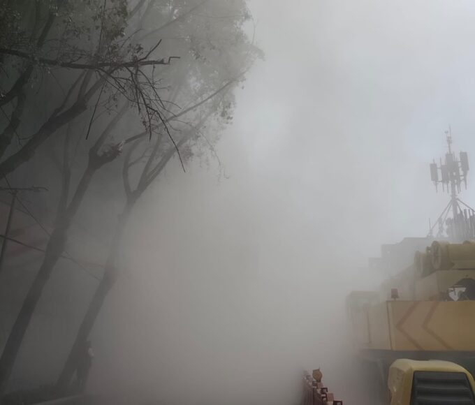 foto del derrumbe de edificio en san antonio abad