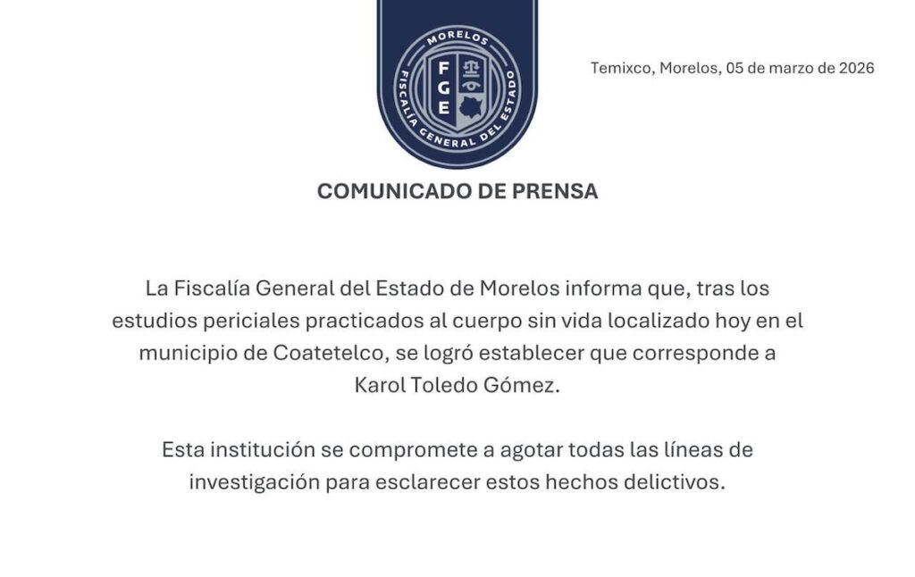 Karol Toledo Gómez fiscalía de morelos