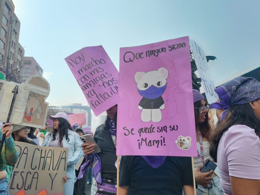 pancartas carteles marcha 8m cdmx