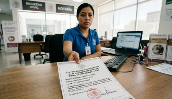 Certificado de no inscripción en el Registro Nacional de Obligaciones Alimentarias