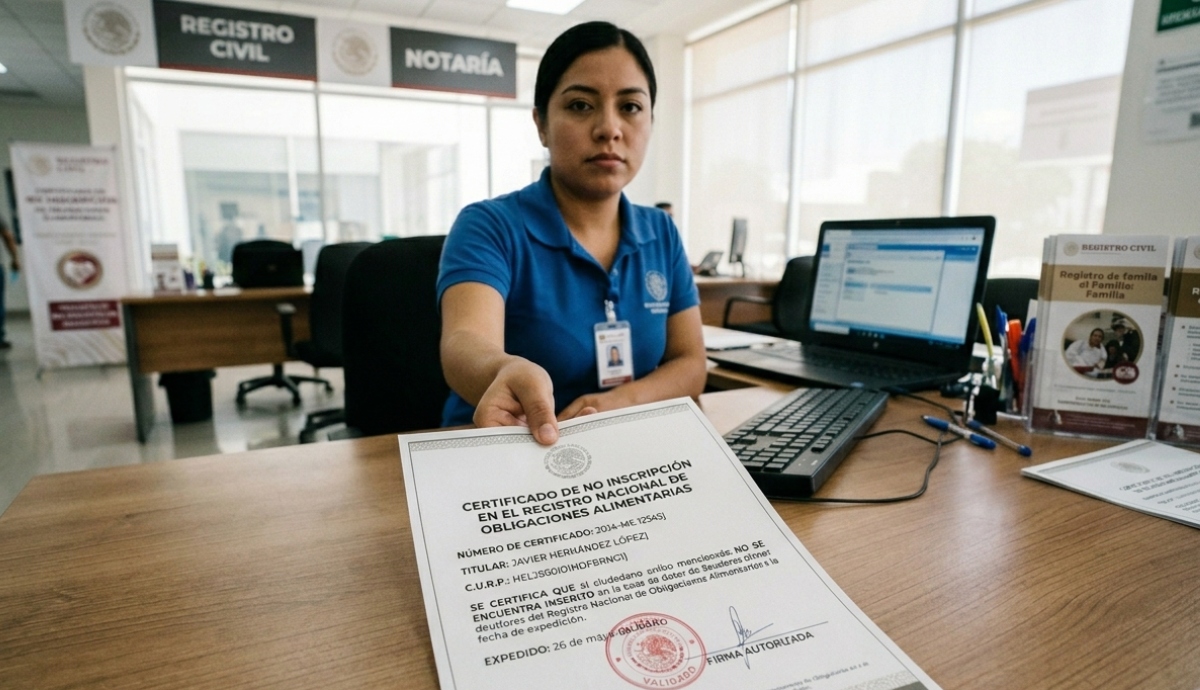 Certificado de no inscripción en el Registro Nacional de Obligaciones Alimentarias