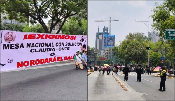 CNTE refuerza plantón CDMX Estallla huelga