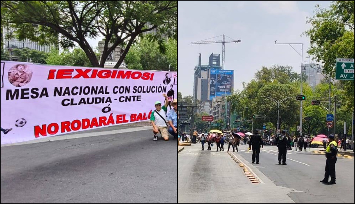 CNTE refuerza plantón CDMX Estallla huelga