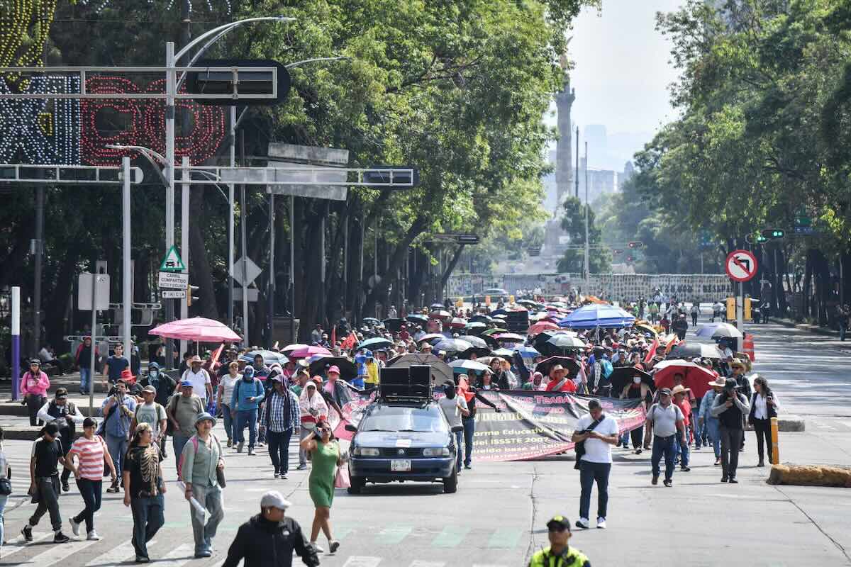 foto de los bloqueos hoy en cdmx de la CNTE