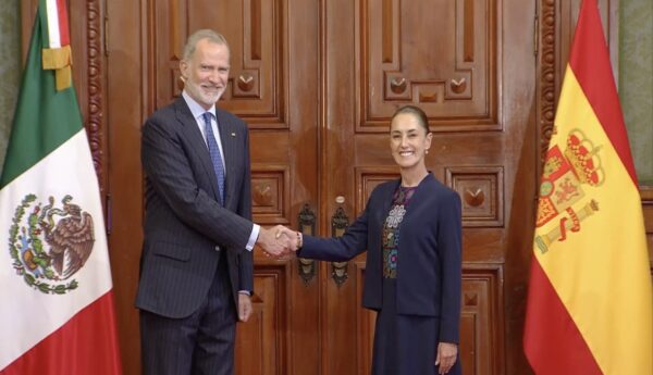 Sheinbaum recibe al Rey de España en Palacio Nacional