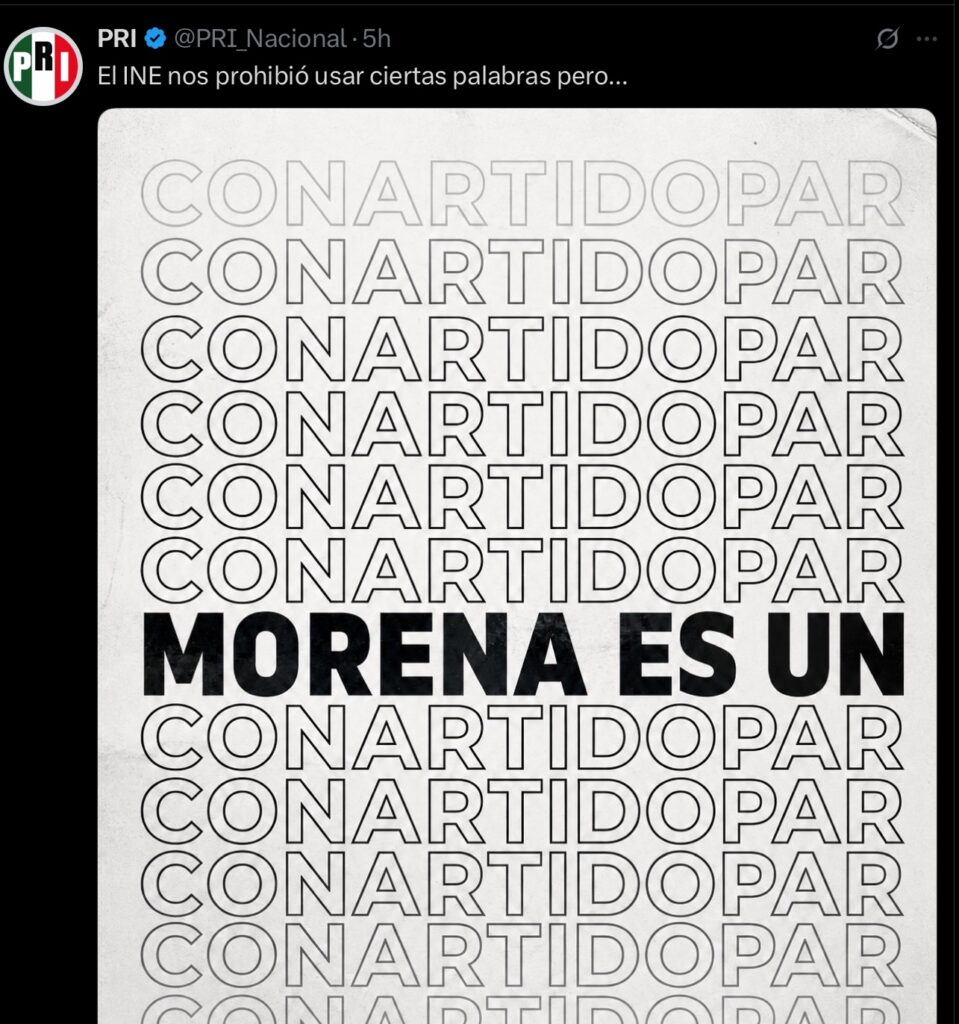 INE PRI narcopartido Morena