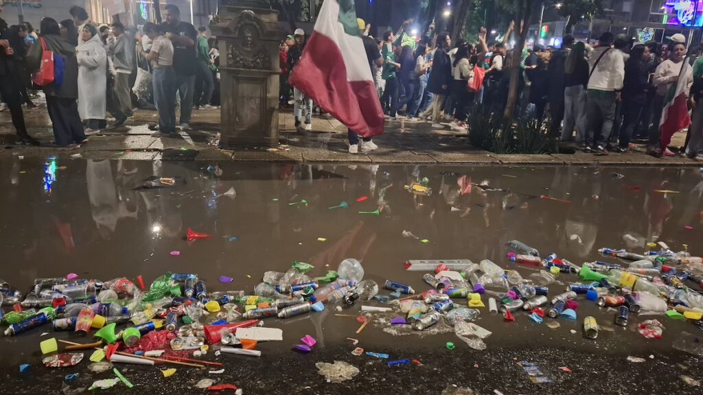 basura festejos mundial cdmx