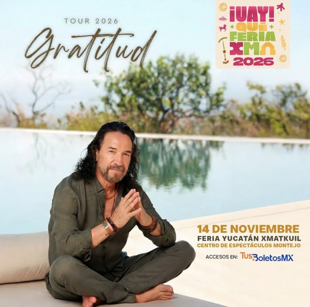 cartel de la venta de boletos para Boletos Marco Antonio Solís en Mérida 2026 