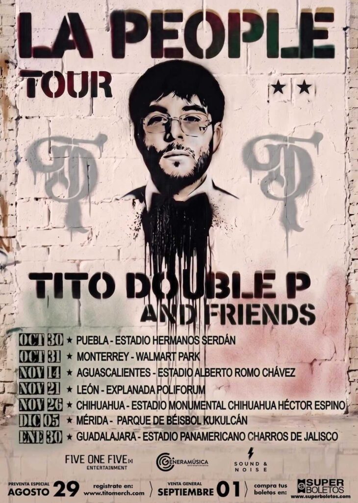 cartel de la venta de boletos para tito double p en méxico 2026