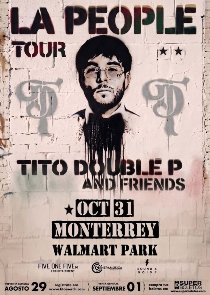 Cartel de Tito Double P a Monterrey en 2026