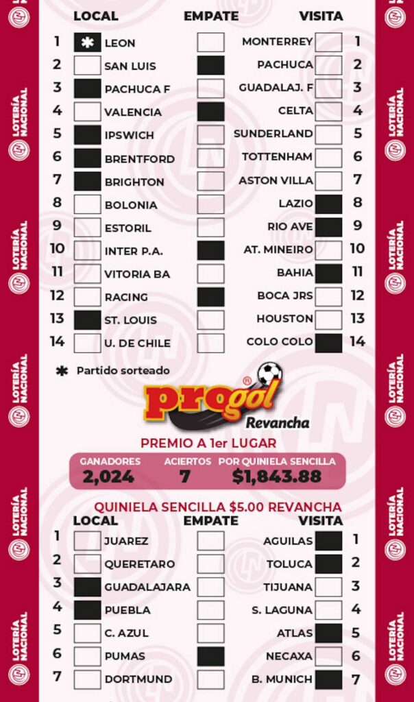 Progol 2347 resultados