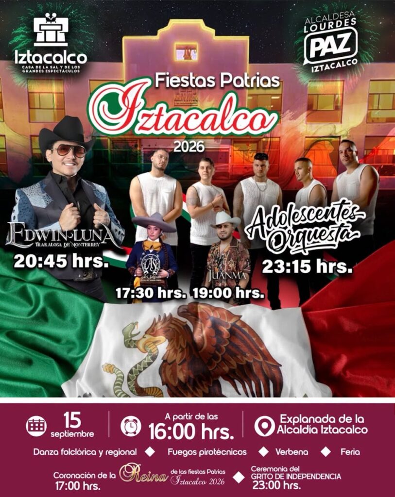 Edwin Luna y La Trakalosa de Monterrey eb el Grito del 15 de septiembre en Iztacalco